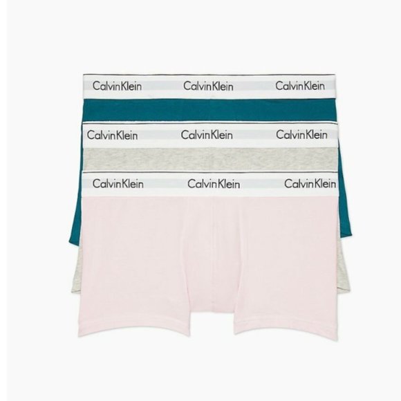 Calvin Klein Other - 🌿 SALE 🌿 Calvin Klein Cotton Fit 3 Trunk Pink Green Gray Size XL NB2380038